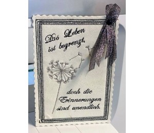 ITH - Postkarte Trauerkarte "Das Leben ist begrenzt"